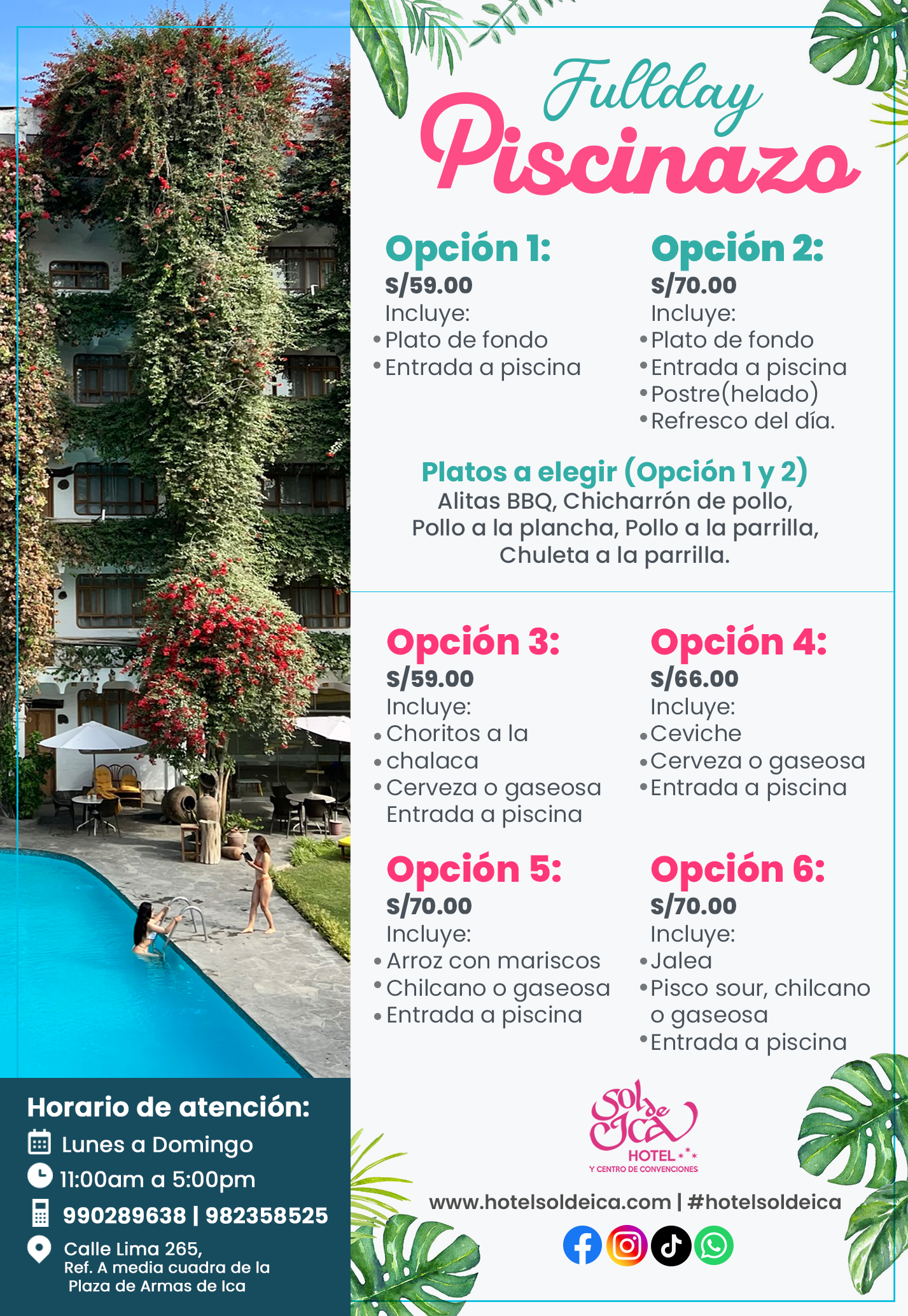 fullday en ica, hoteles en ica, piscina en ica, turismo iqueño, huacachina