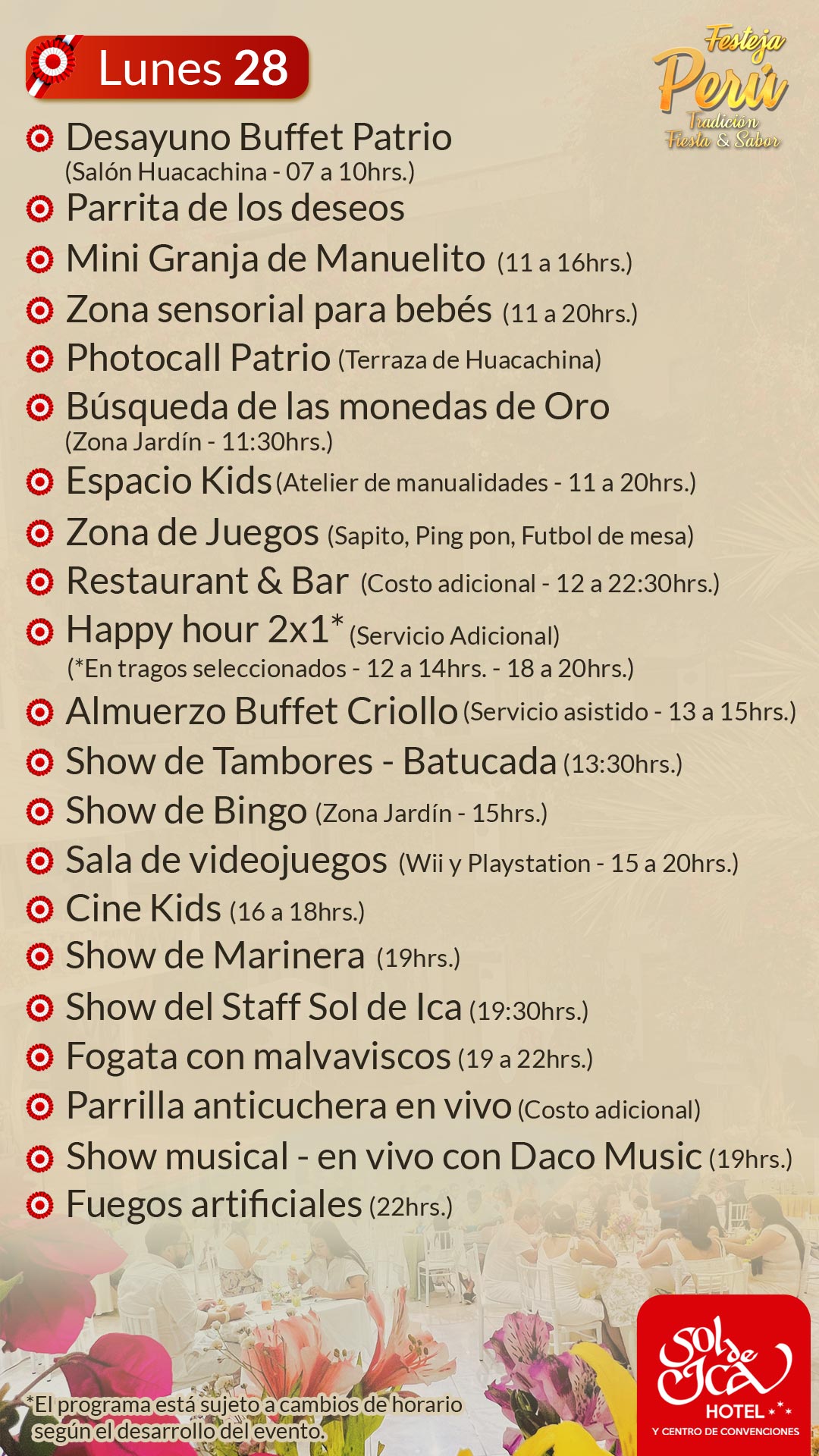 5 Fiestas Patrias en Ica Perú, hotel sol de ica, viaje en familia, donde ir de vacaciones en fiestas patrias