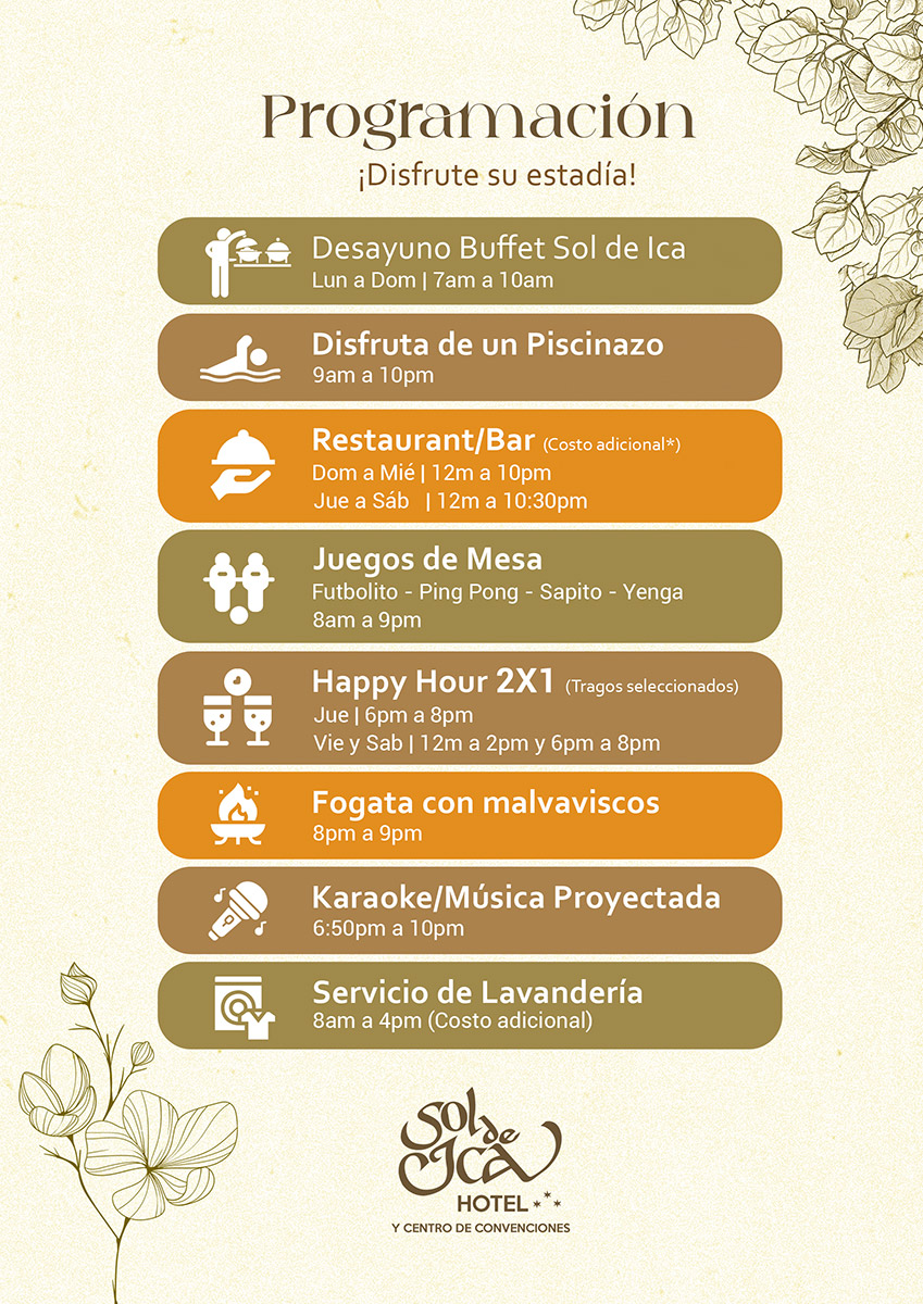 hotel sol de ica<br />
alojamiento