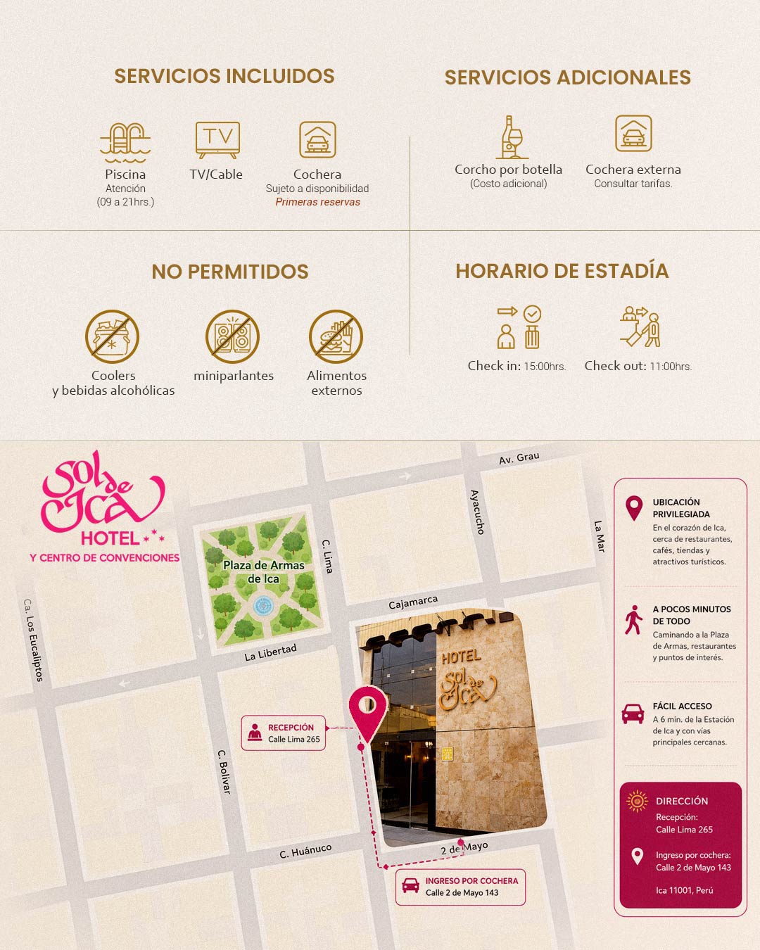 hoteles en ica, alojamienta, fiestas patrias en ica